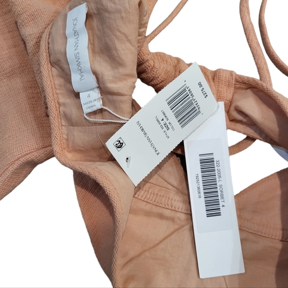 Jonathan SIMKHAI Enya Crop Top in Sorbet Size 4 NWT - Picture 8 of 9